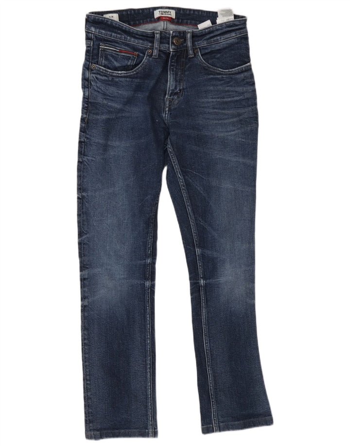 Tommy Hilfiger Herren Slim Jeans W30 L32 Blaue Baumwolle