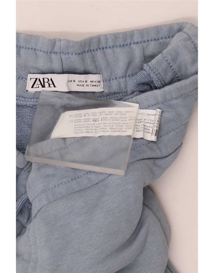 Zara Herren-Trainingshose, Jogginghose, klein, aus blauer Baumwolle