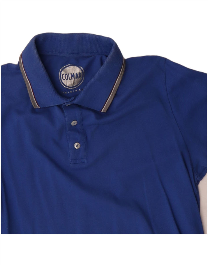 COLMAR Herren-Poloshirt aus mittelblauer Baumwolle