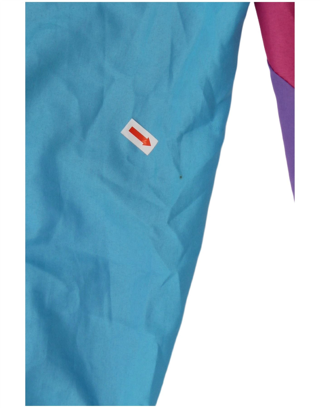 VINTAGE Damen Trainingshose Jogger UK 10 Small Blue Colourblock