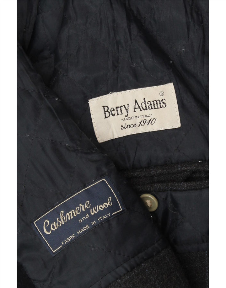 Vintage Herren Mantel UK 42 XL Marineblau Kaschmir