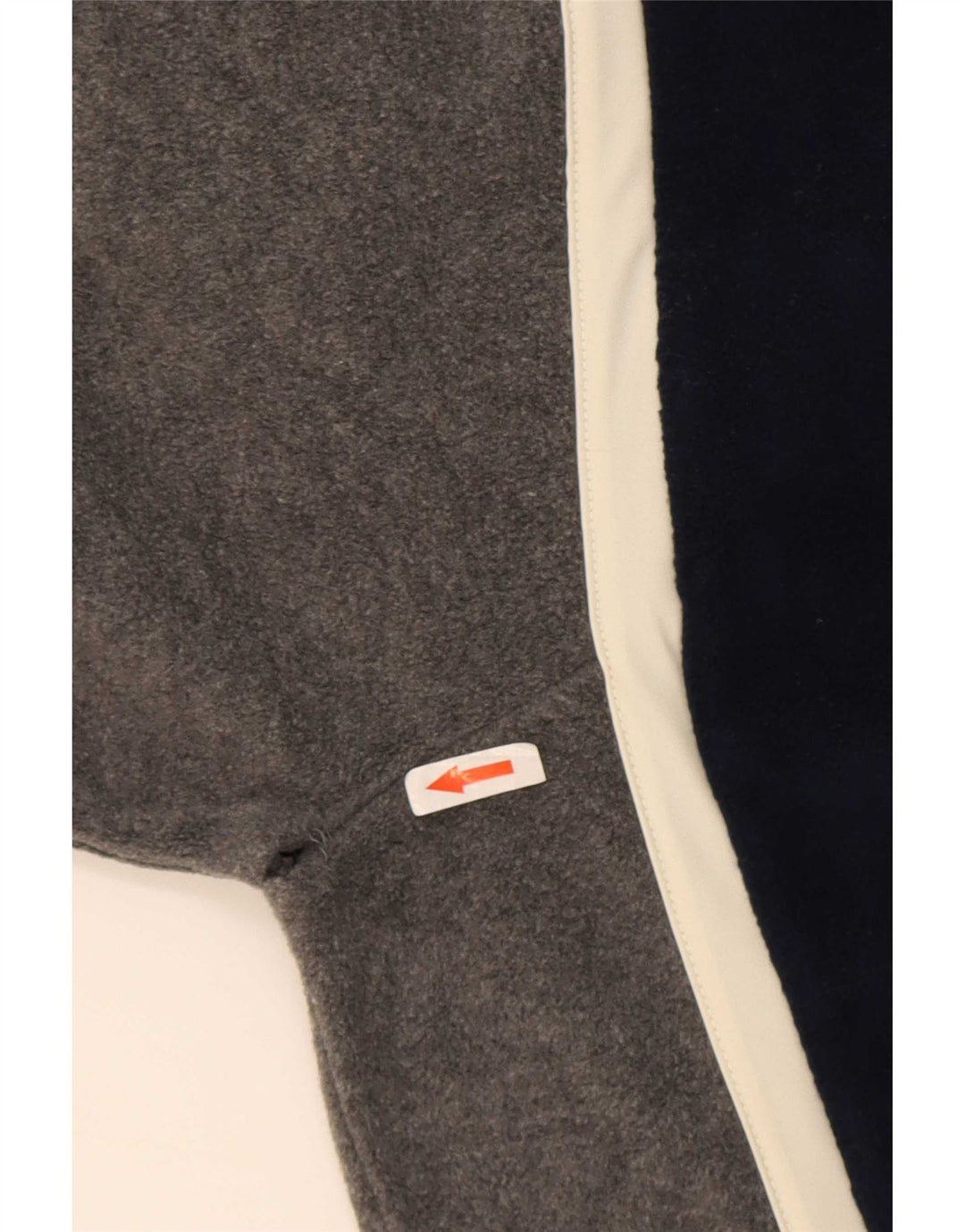 Campagnolo Herren-Fleecepullover mit Reißverschluss am Hals, mittelgraues Farbblock-Polyester