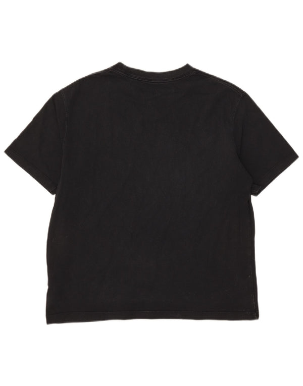 Jordan Damen T-Shirt Top UK 10 Small Schwarz Baumwolle