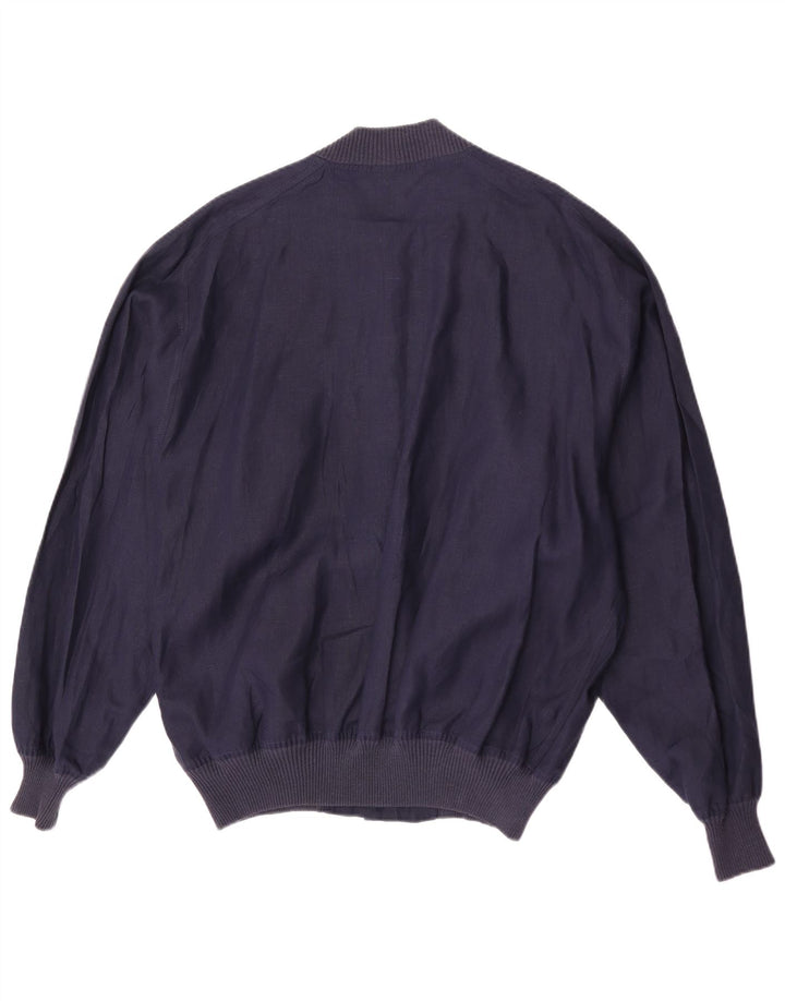 Avon Celli Herren-Bomberjacke mit lockerer Passform, IT 46, Größe S, marineblaues Leinen