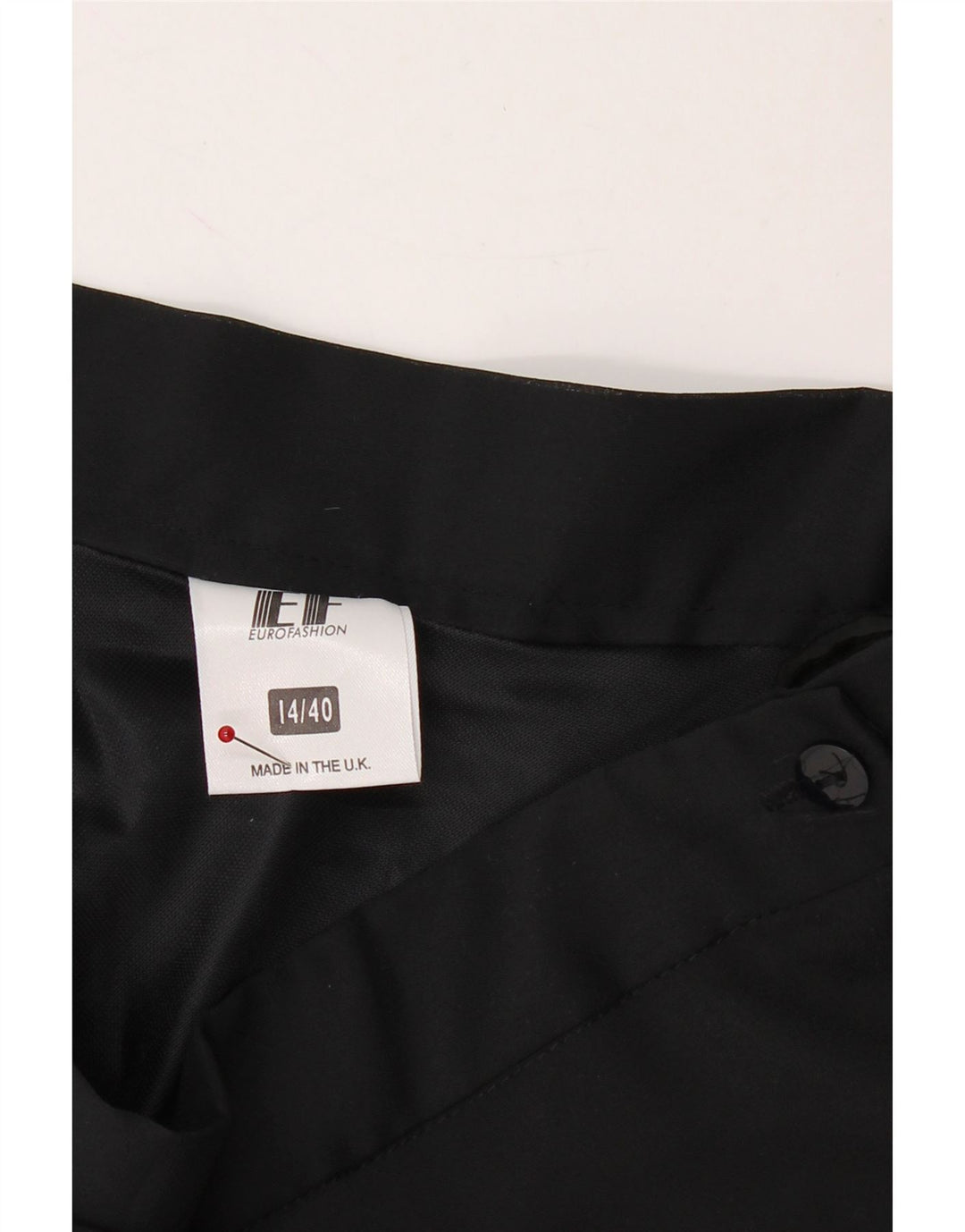 VINTAGE Womens A-Line Skirt UK 14 Medium W30  Black Polyester Vintage Vintage and Second-Hand Vintage from Messina Hembry 