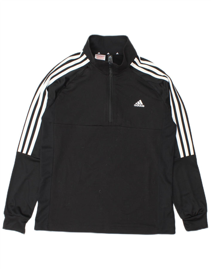 Adidas Jungen Aeroready Zip Neck Pullover Trainingsanzug Top 13-14 Jahre Schwarz