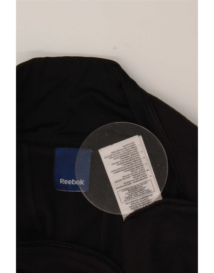 Reebok Damen Fleecejacke UK 16 Large Schwarz Polyester