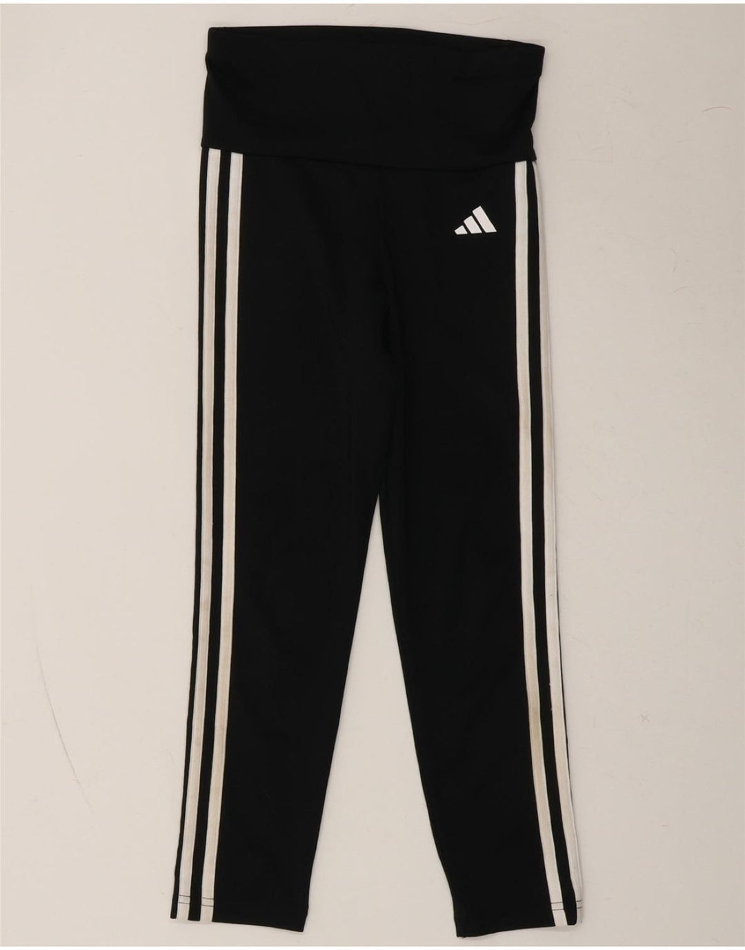 ADIDAS Girls Aeroready Leggings 9-10 Years  Black Polyester Vintage Adidas and Second-Hand Adidas from Messina Hembry 
