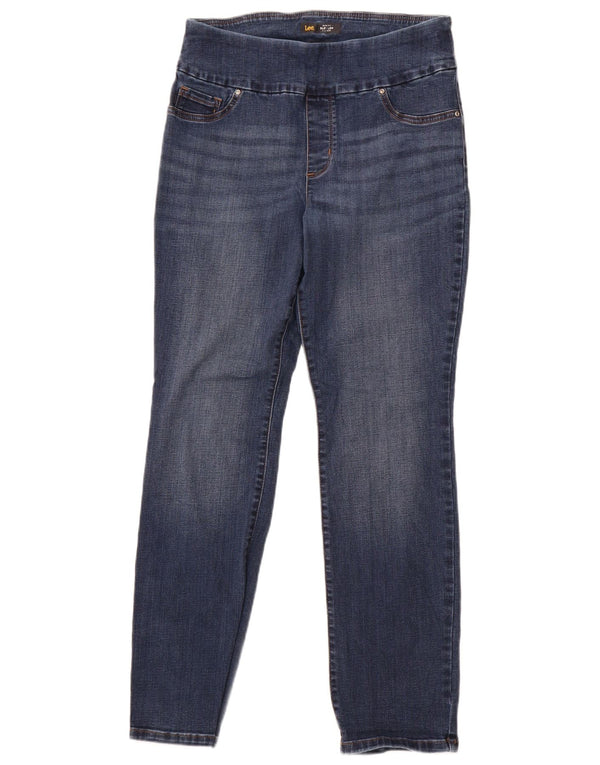 Lee Damen Sculpting Mid Rise Slim Jeans US 12 Large W30 L30 Blaue Baumwolle