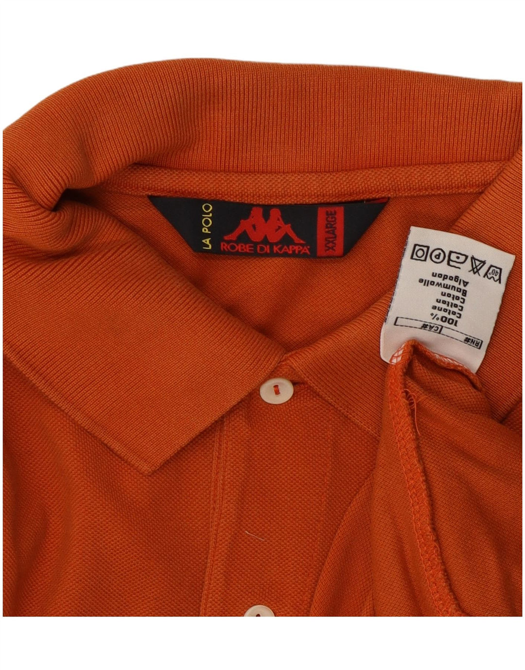 KAPPA Herren Poloshirt 2XL Orange Baumwolle