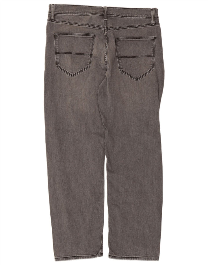 Marks & Spencer Herren Straight Jeans W32 L29 Graue Baumwolle