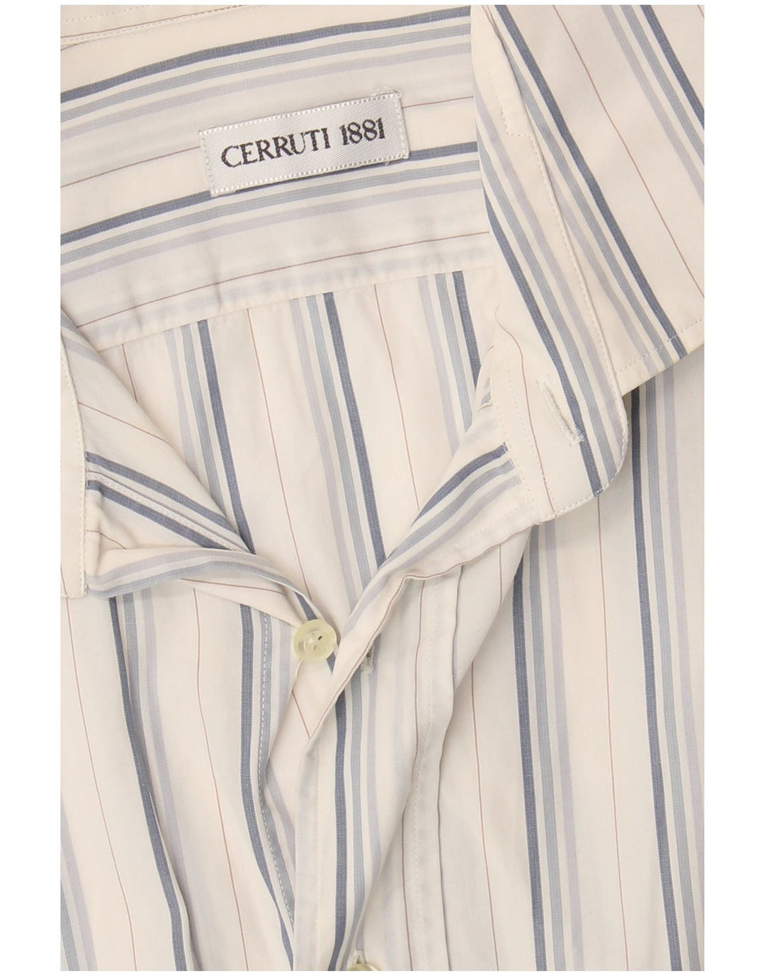 CERRUTI 1881 Mens Shirt Size 41 16 Large White Pinstripe
