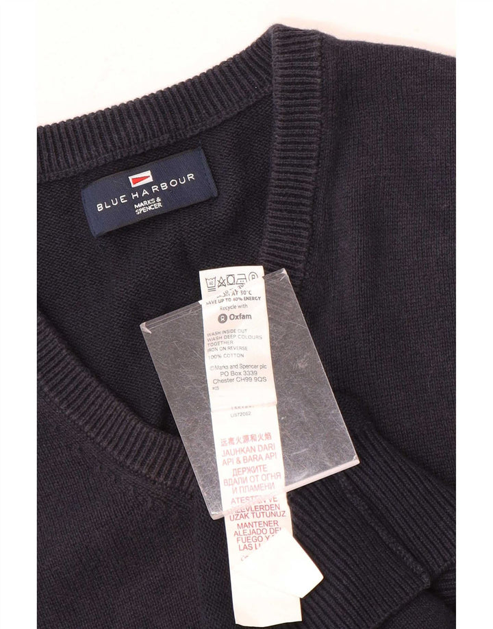 Marks & Spencer Herren-Tanktop „Harbor“, mittelblau, Baumwolle, Marineblau