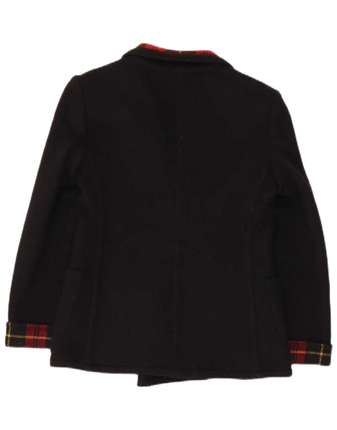 Vintage Damen Zweireihige Blazerjacke IT 42 Medium Black Check
