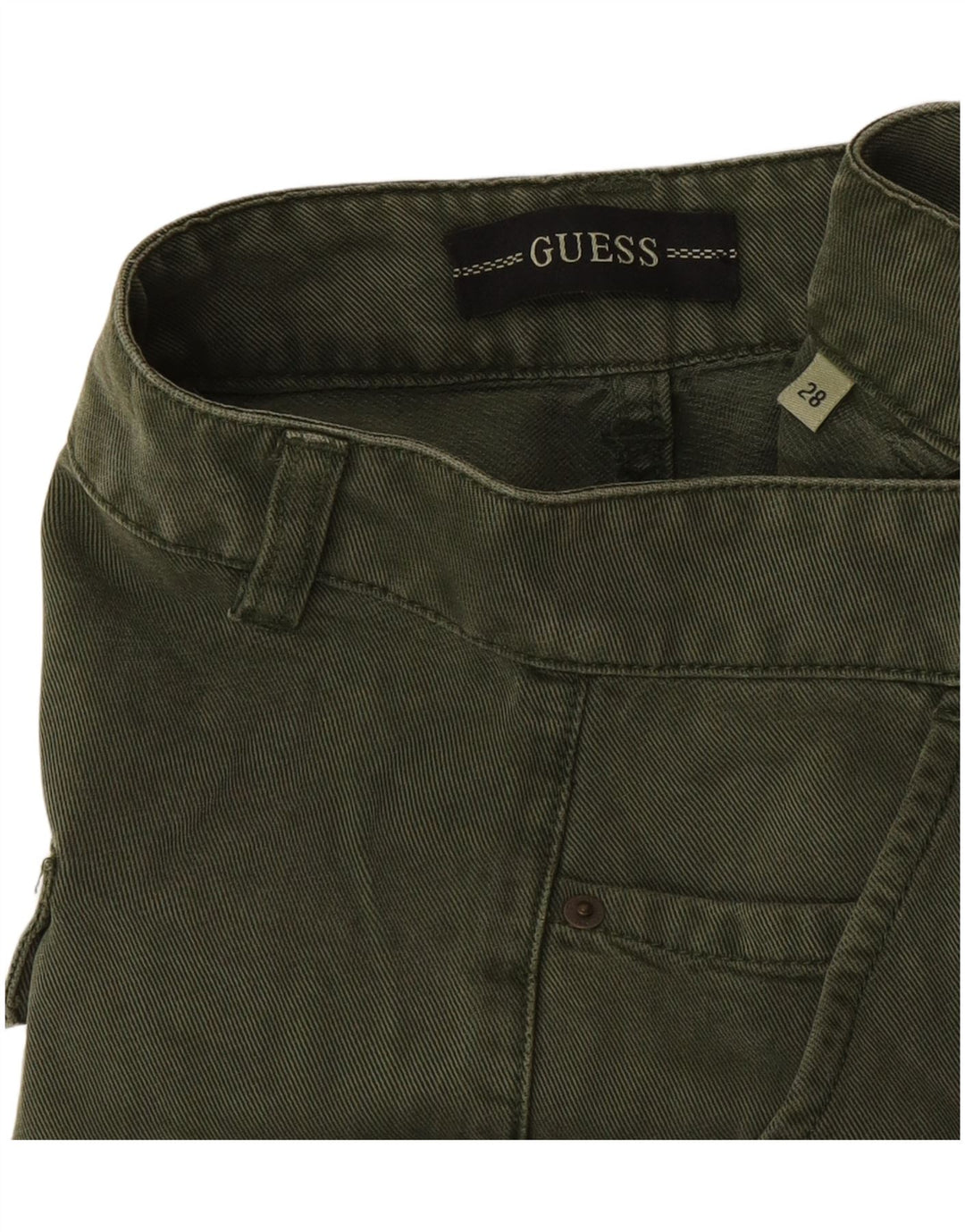 Guess Damen Joggers Cargohose W28 L29 Grün