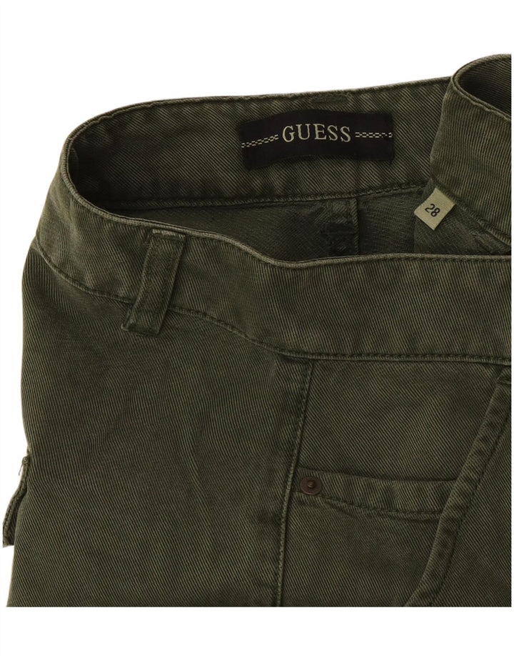 Guess Damen Joggers Cargohose W28 L29 Grün