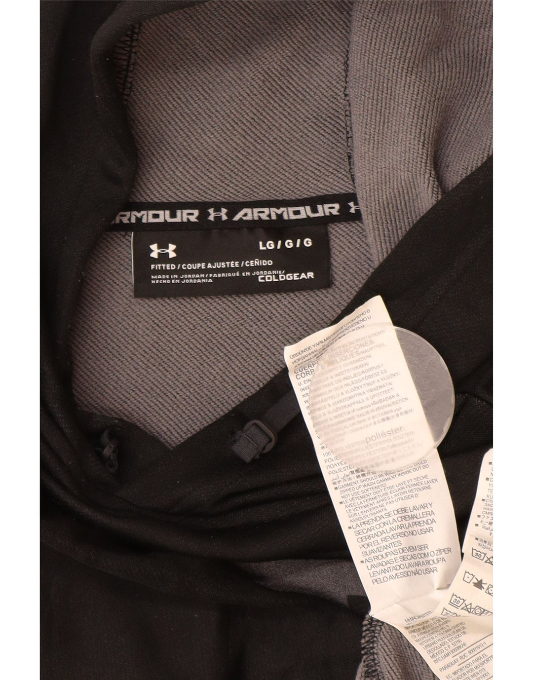 Under Armour Herren Cold Gear Graphic Hoodie Pullover Large Schwarz Polyester