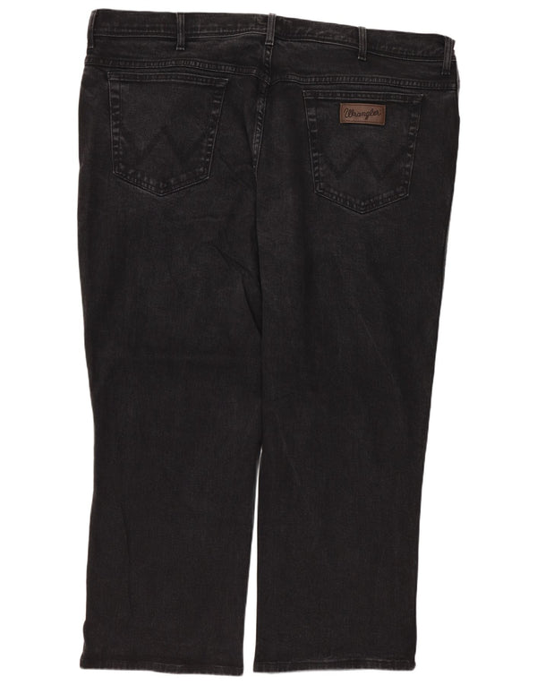 Wrangler Herren Texas Straight Jeans W46 L27 Schwarze Baumwolle