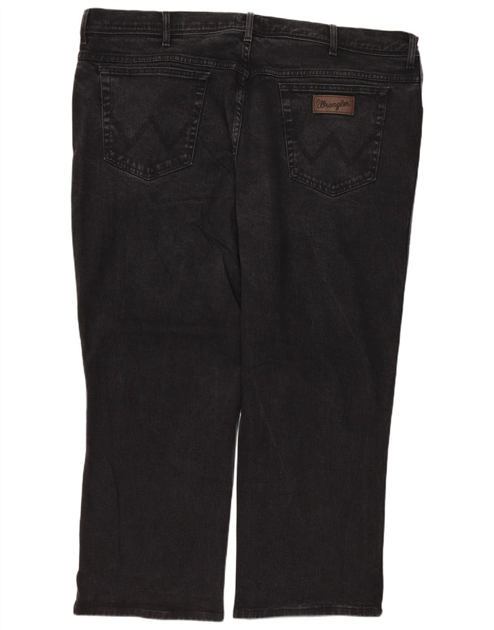 Wrangler Herren Texas Straight Jeans W46 L27 Schwarze Baumwolle