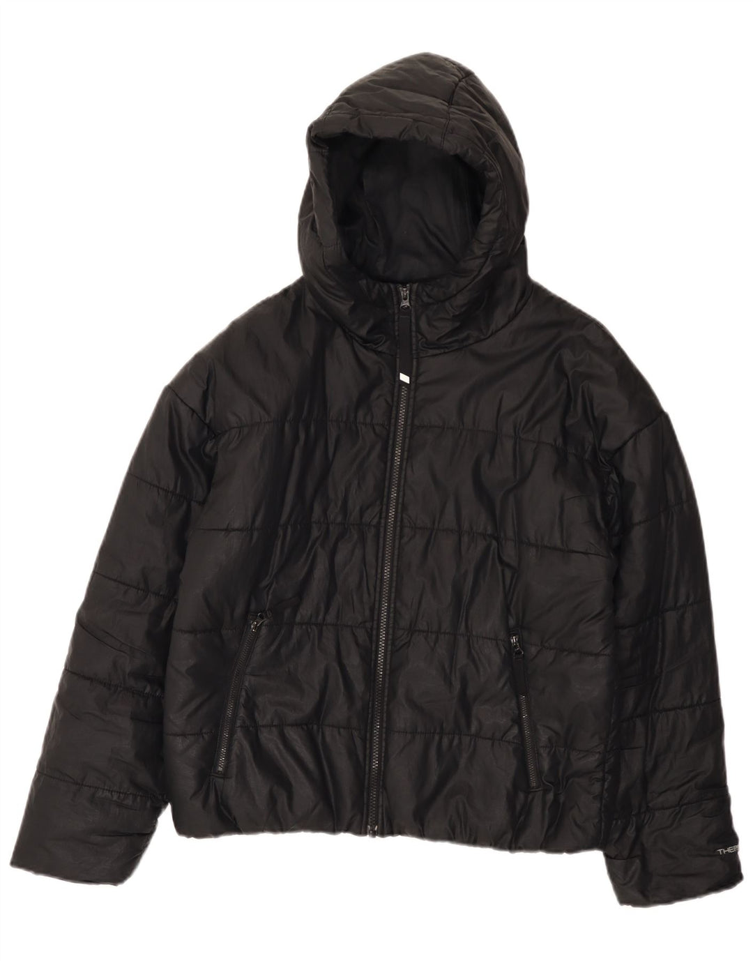 Nike Damen Therma-Fit Übergroße gepolsterte Jacke UK 10 Small Schwarz Polyester