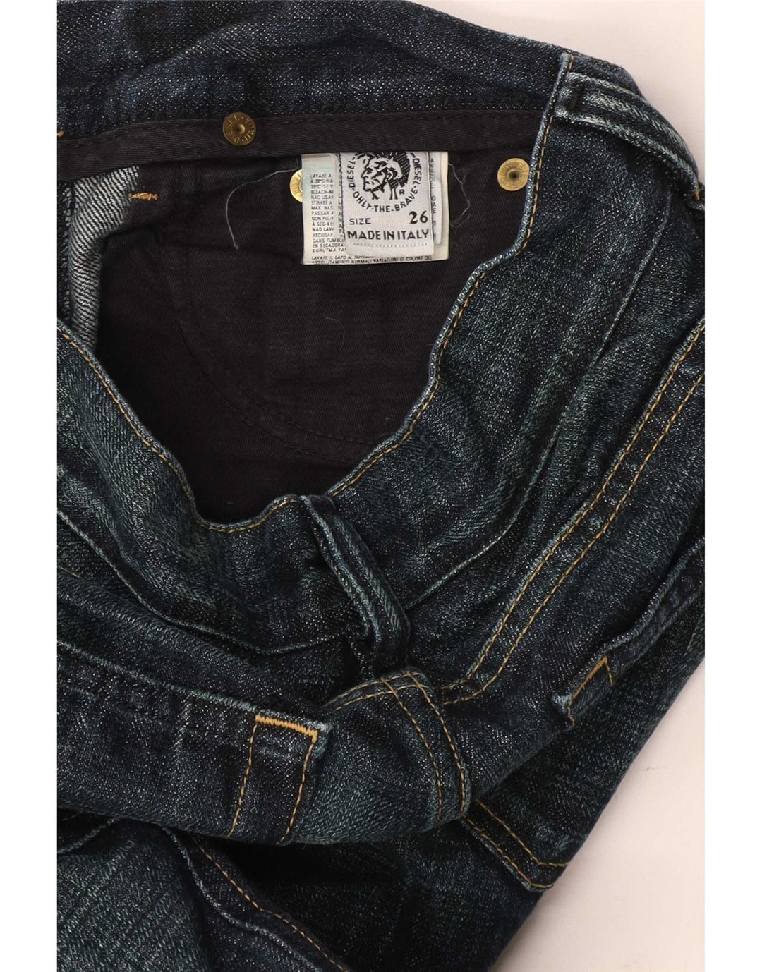 Diesel Damen Bootcut-Jeans W26 L31 Marineblaue Baumwolle