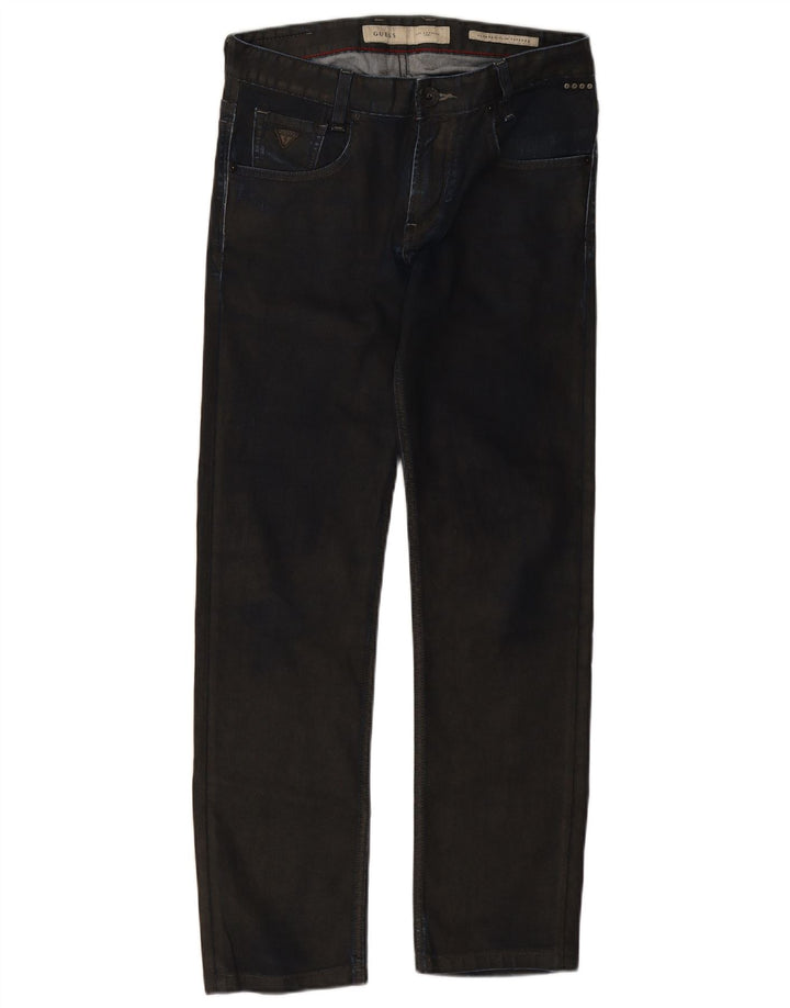 Guess Damen Slim Tapered Jeans W30 L29 Marineblau