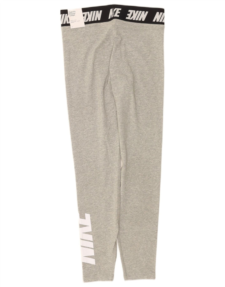 Nike Tight Fit Grafik-Leggings für Damen, UK 12, Mittelgrau, Farbblock