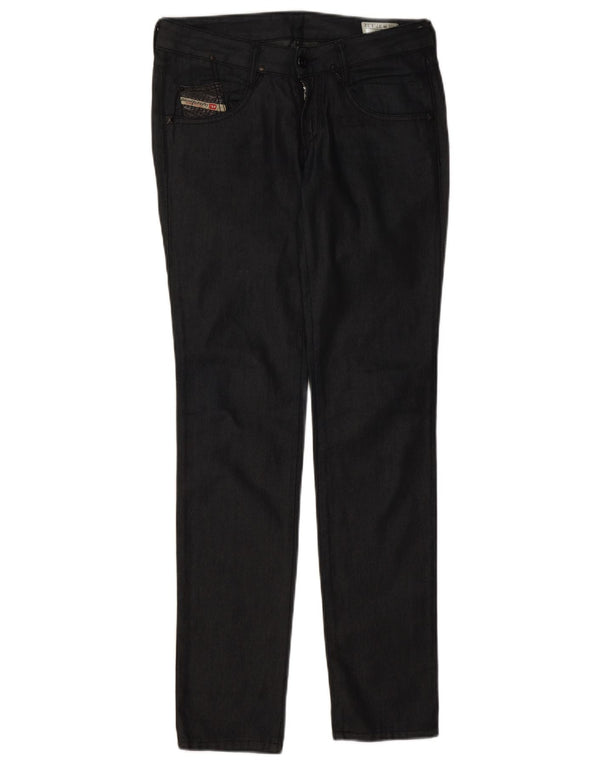 Diesel Damen Clush Slim Jeans W27 L32 Schwarze Baumwolle