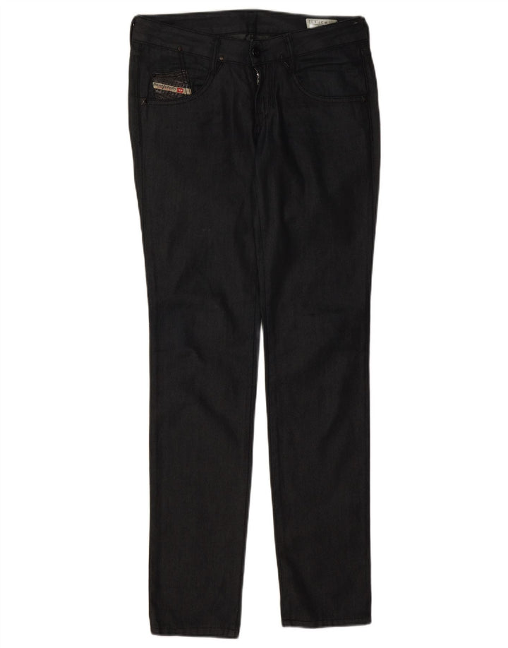 Diesel Damen Clush Slim Jeans W27 L32 Schwarze Baumwolle