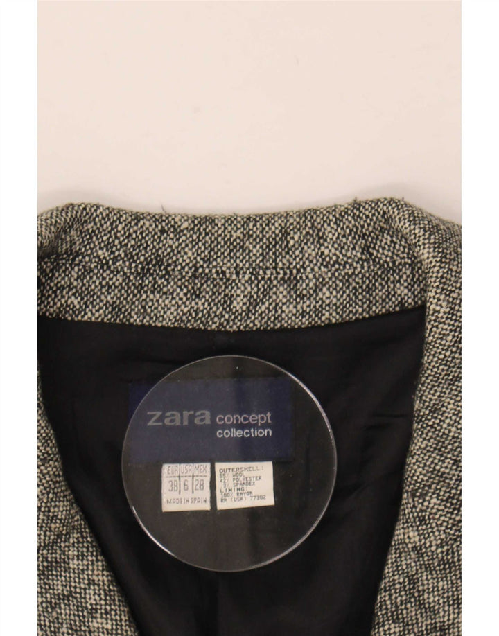 Zara Damen Übergroßer Mantel EU 38 Kleine graue Wolle