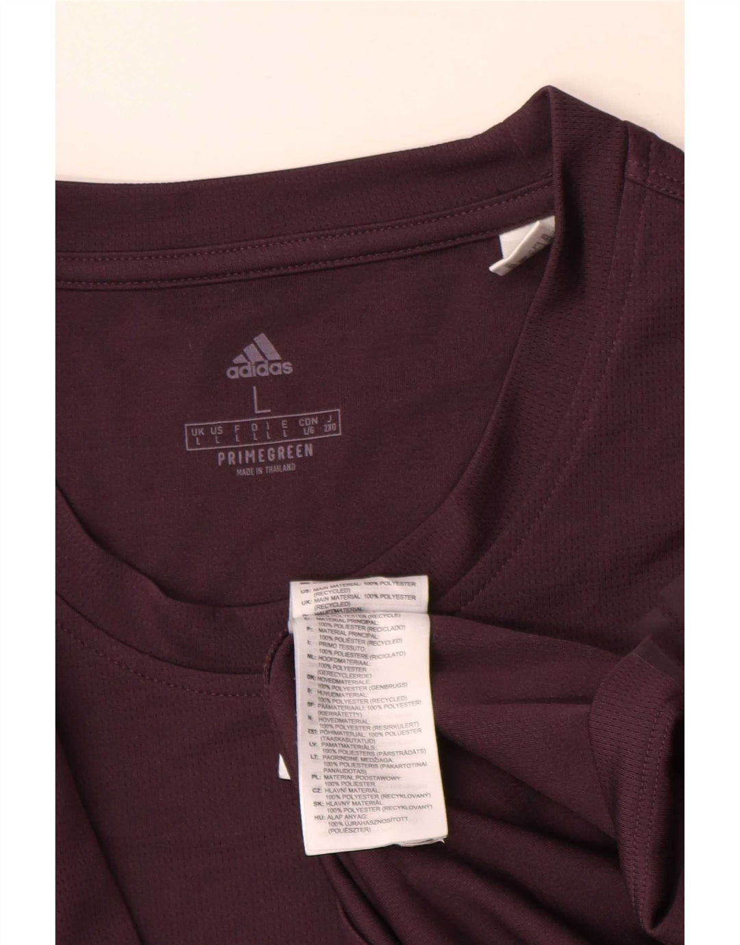 Adidas Herren T-Shirt Top Large Lila Polyester