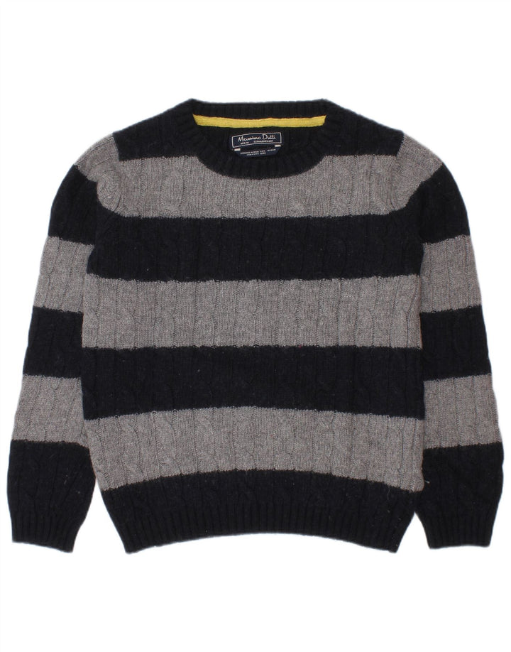 Massimo Dutti Jungen-Pullover mit Rundhalsausschnitt, 5–6 Jahre, marineblau gestreift