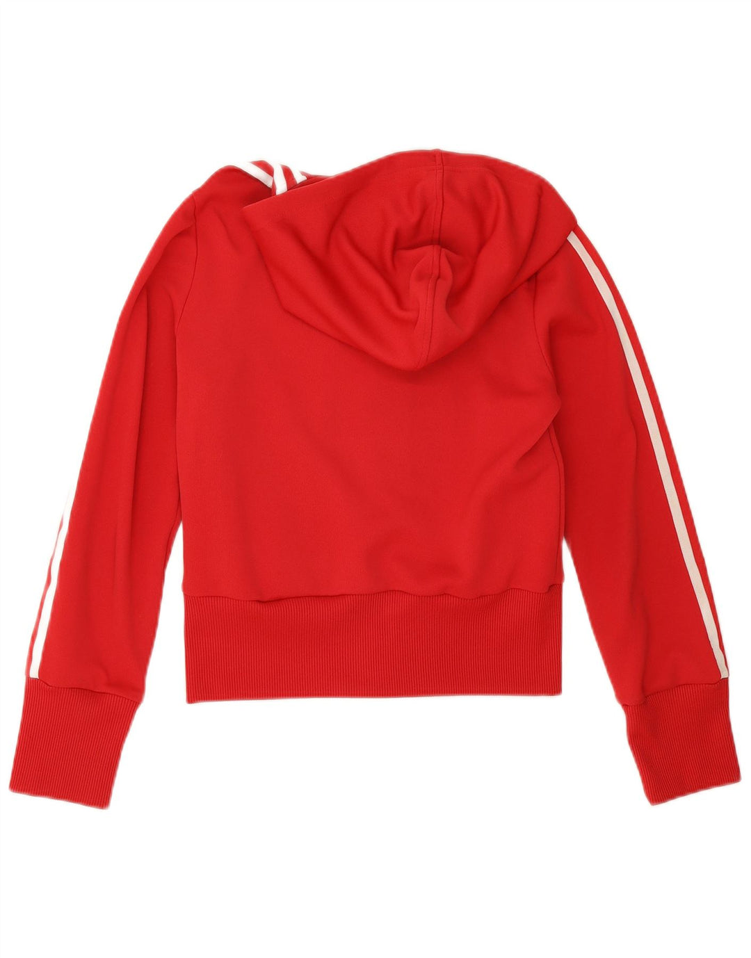 Adidas Damen Zip Hoodie Pullover UK 10 Small Rot Polyester
