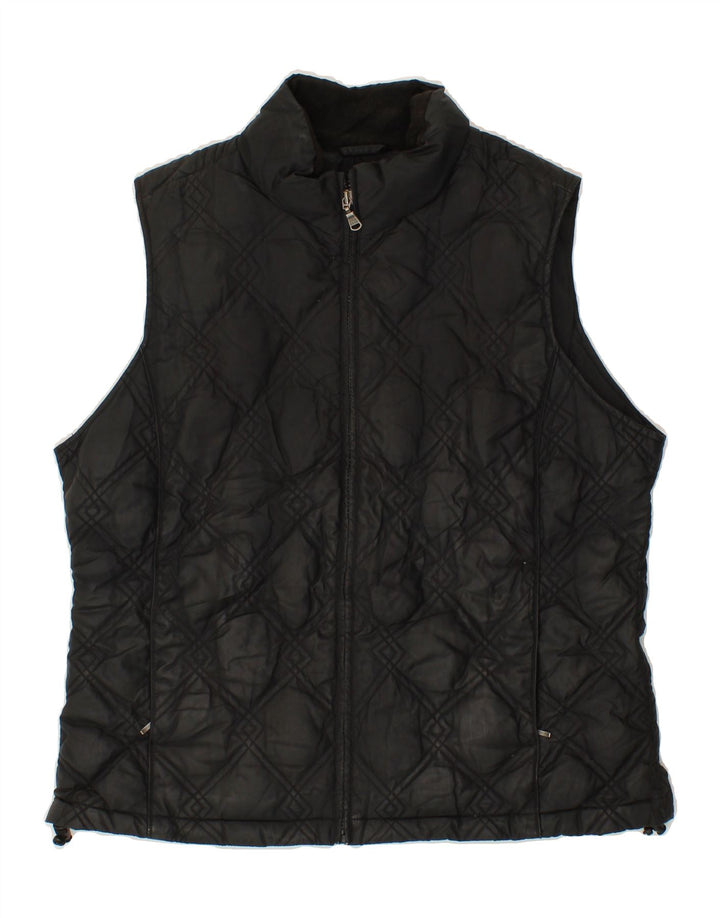 EDDIE BAUER Womens Quilted Gilet UK 16 Large Black Polyester Vintage Eddie Bauer and Second-Hand Eddie Bauer from Messina Hembry 