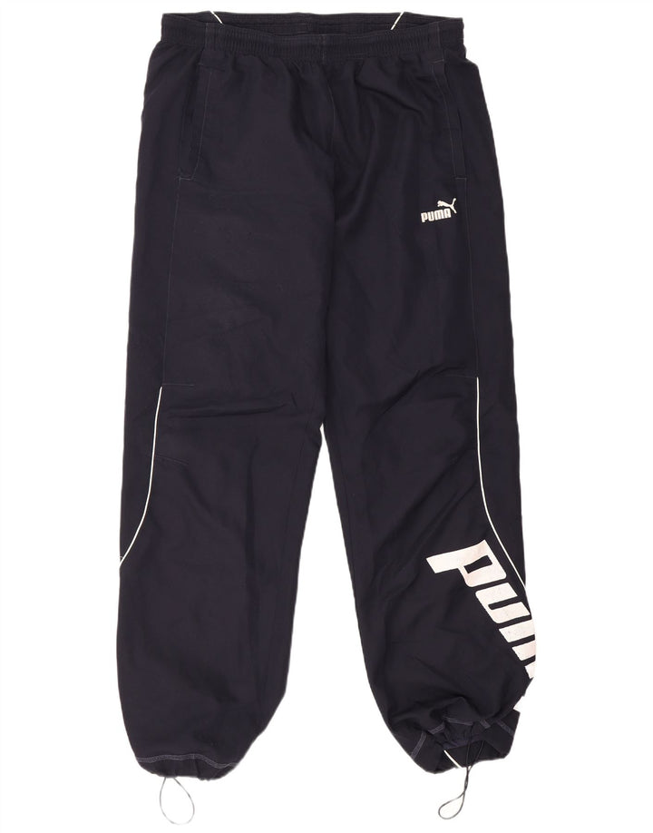 Puma Herren-Trainingshose mit Grafik, Größe L, Marineblau