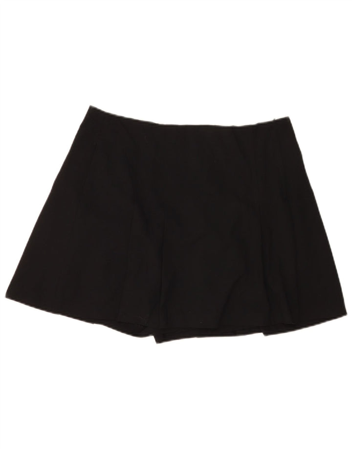 Zara Damen Skort Minirock Large W30 Schwarz Polyester