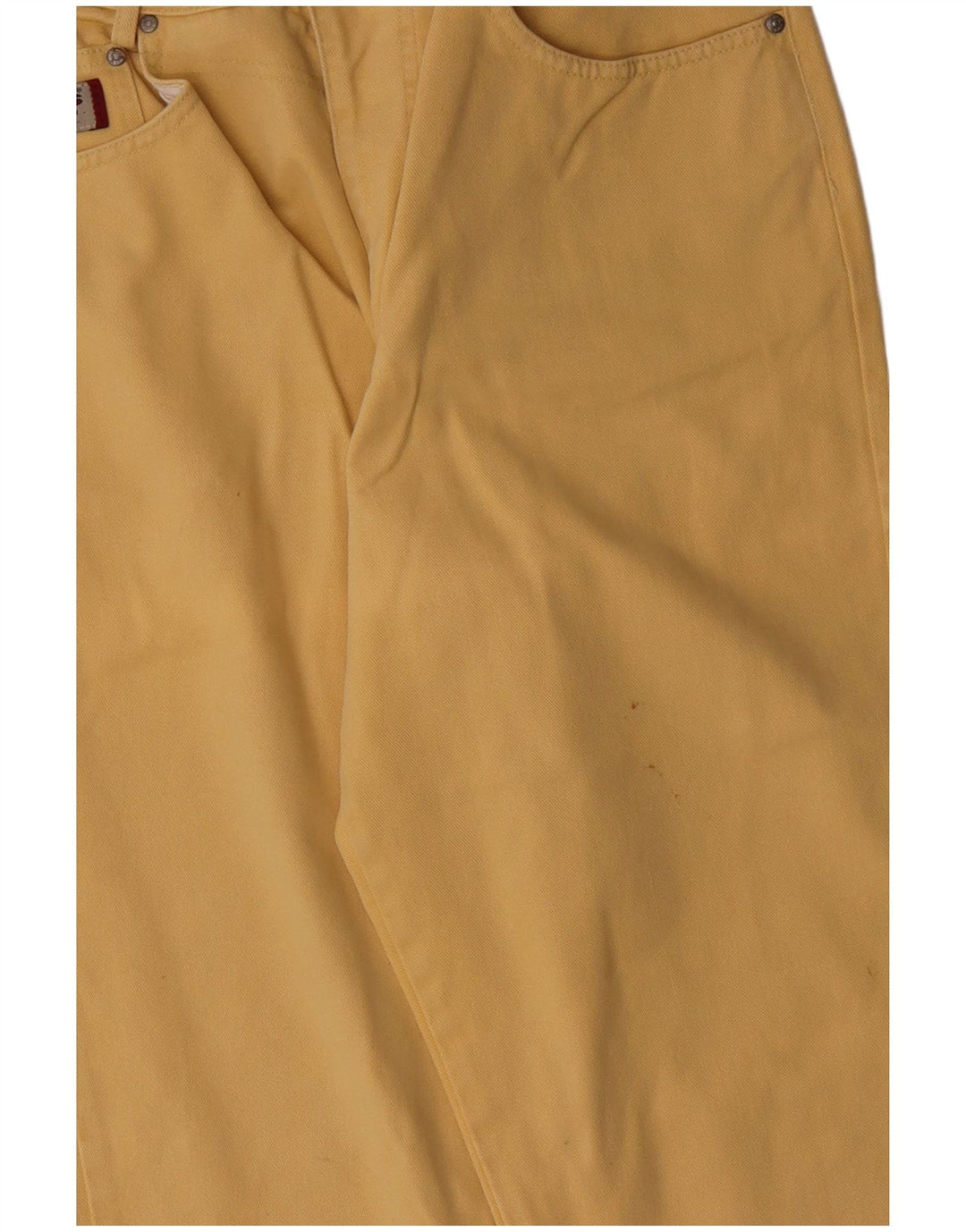 H.I.S Damen High Waist Tapered Jeans UK 18 XL W32 L28 Gelbe Baumwolle