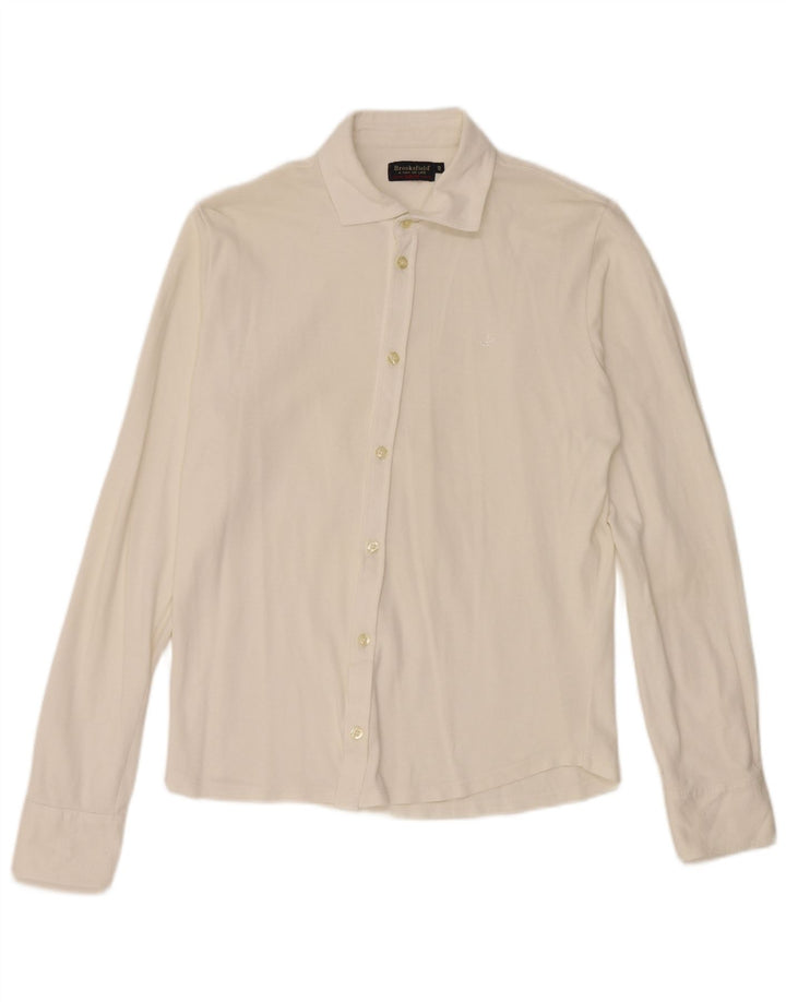 Brooksfield Herren Slim Fit Hemd IT 48 Small Weiß