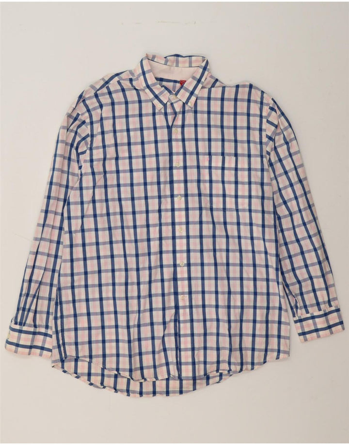 IZOD Mens Shirt XL Pink Check Cotton Vintage Izod and Second-Hand Izod from Messina Hembry 