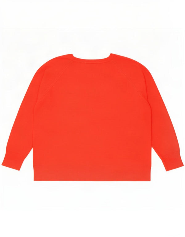 Zara Damen-Pullover mit U-Boot-Ausschnitt, Gr. 18, XL, Rot
