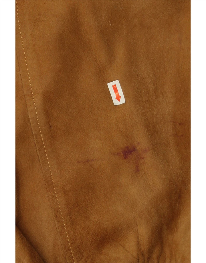 Maren Herren Wildleder Bomberjacke UK 40 Großes beiges Wildleder
