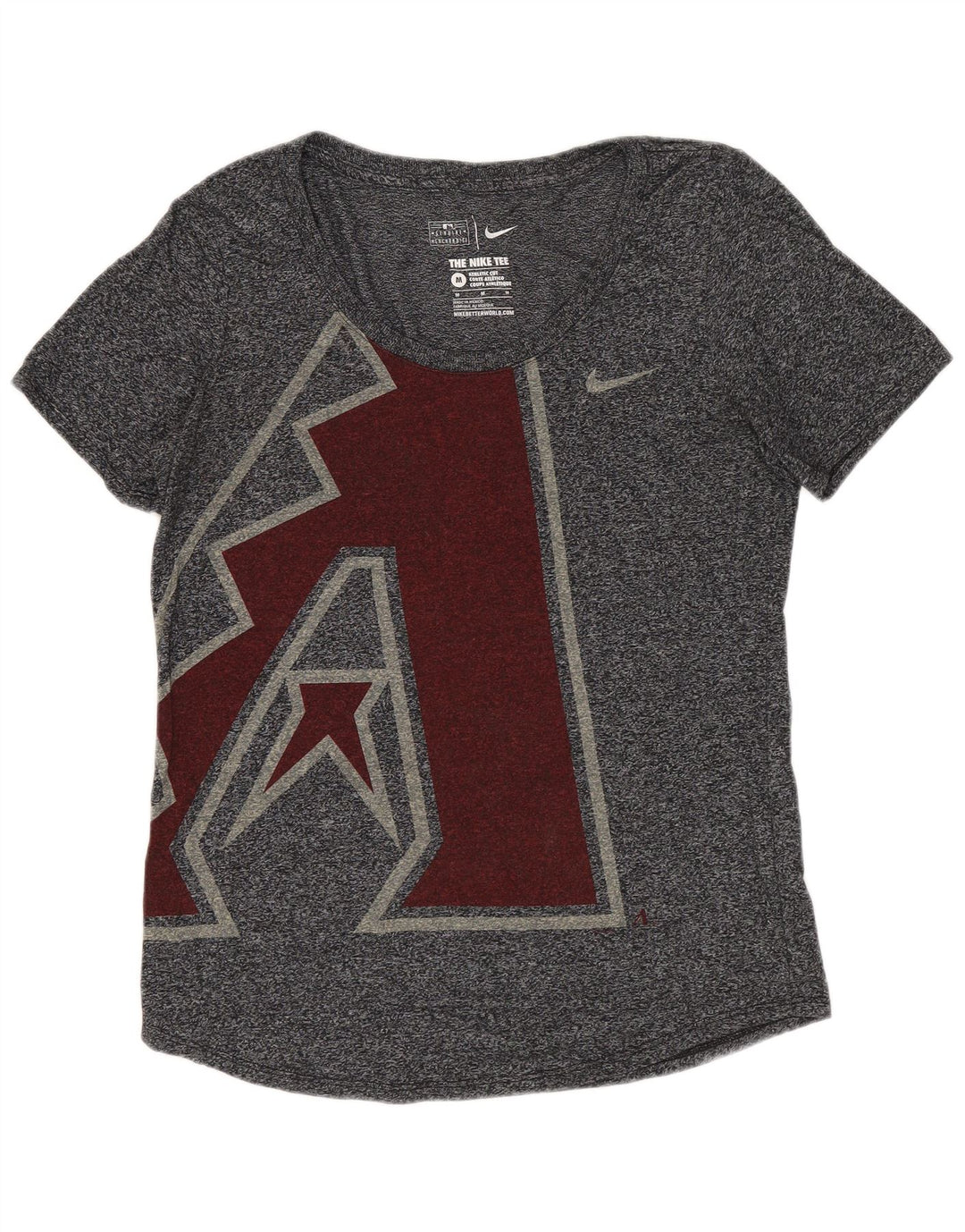 NIKE Damen Arizona Diamondbacks Graphic T-Shirt Top UK 12 Mittelgrau