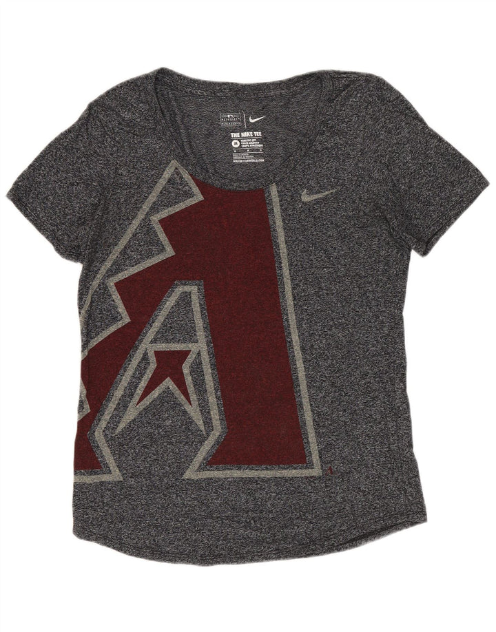 NIKE Damen Arizona Diamondbacks Graphic T-Shirt Top UK 12 Mittelgrau