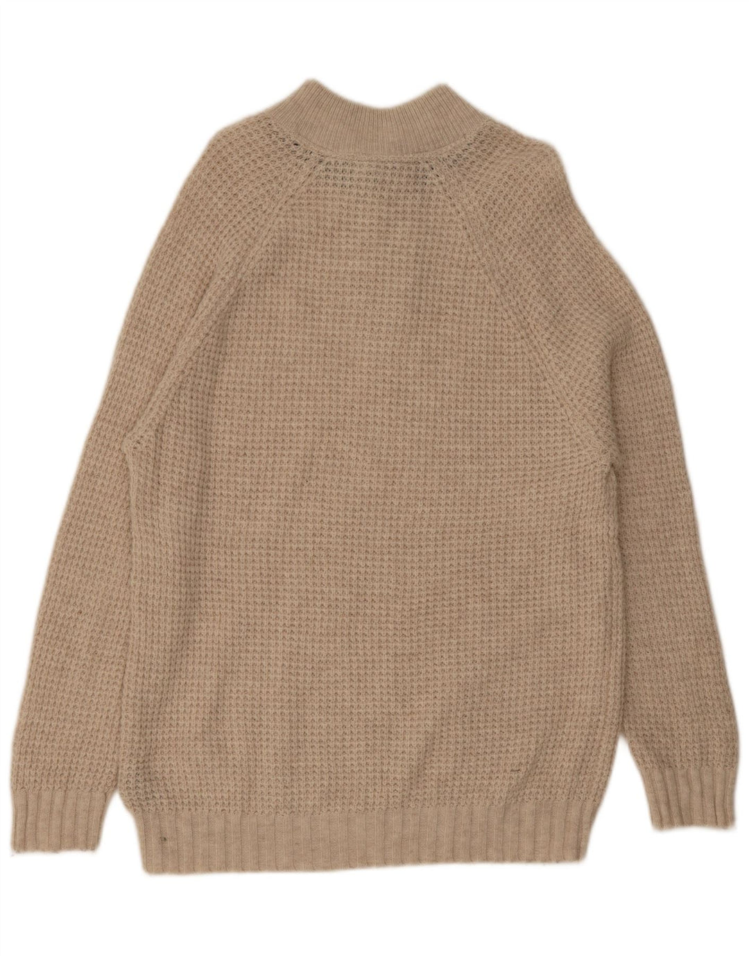 Crew Clothing Herren-Pullover mit Knopfkragen, XL, beige Wolle
