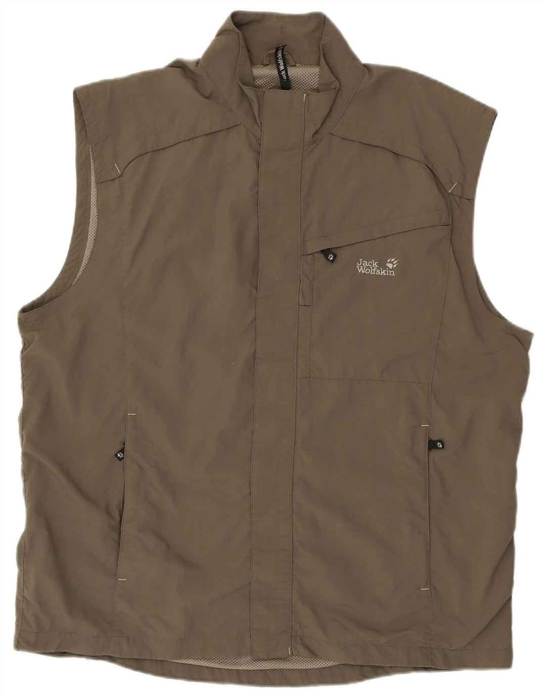 JACK WOLFSKIN Herren ärmellose Trainingsanzug-Oberjacke UK 46/48 2XL Grau