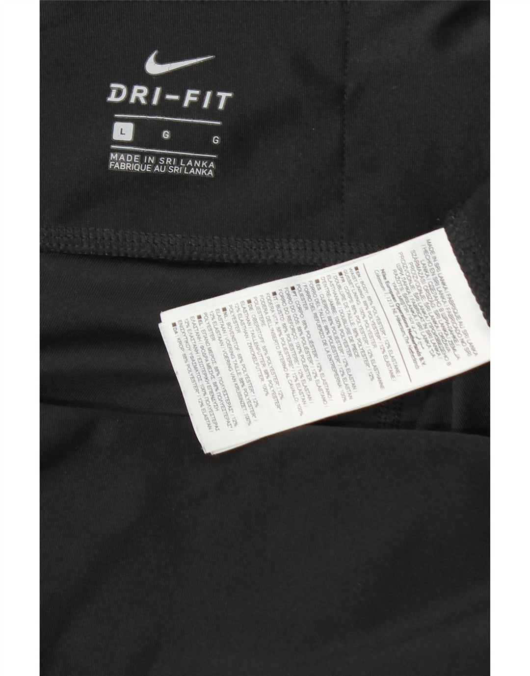 NIKE Damen Dri Fit Leggings UK 14 Large Schwarz Polyester