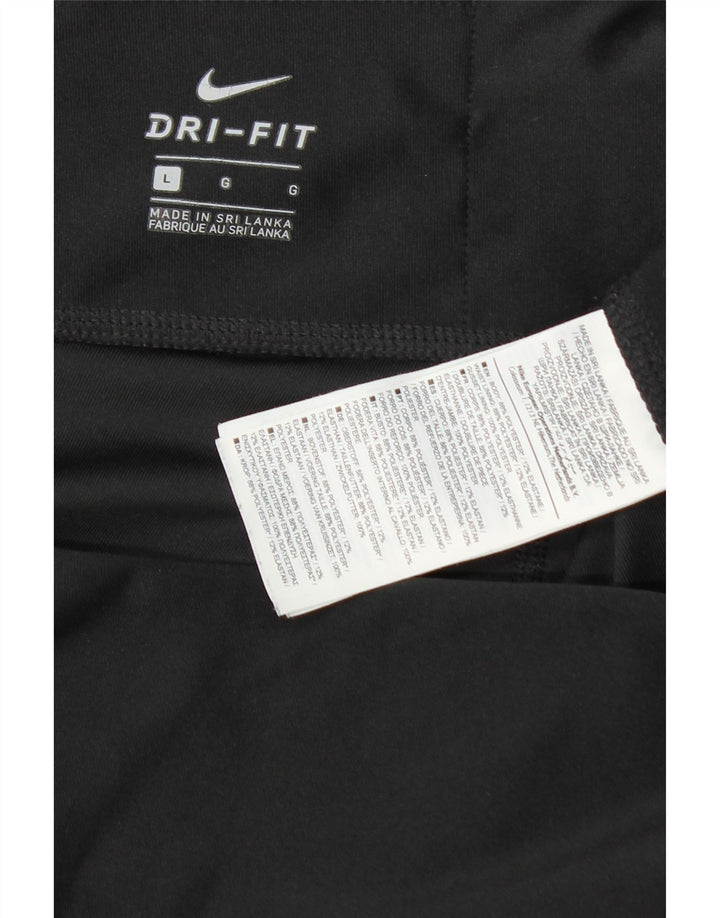 NIKE Damen Dri Fit Leggings UK 14 Large Schwarz Polyester