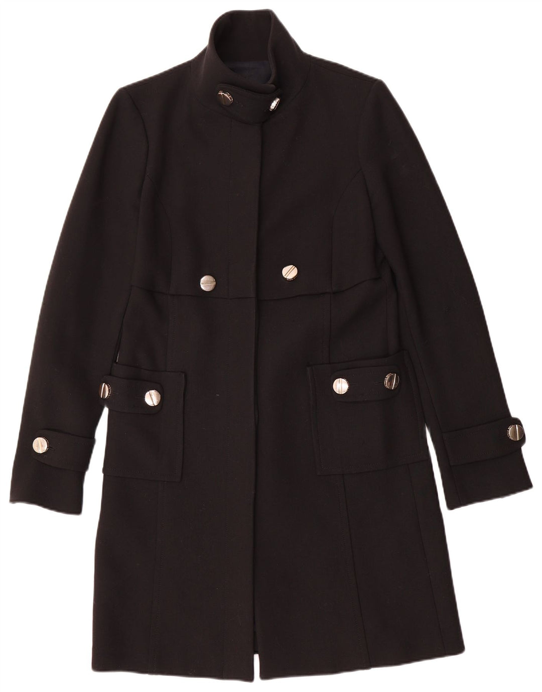 Cristinaeffe Damen Mantel IT 44 Mittelschwarze Wolle