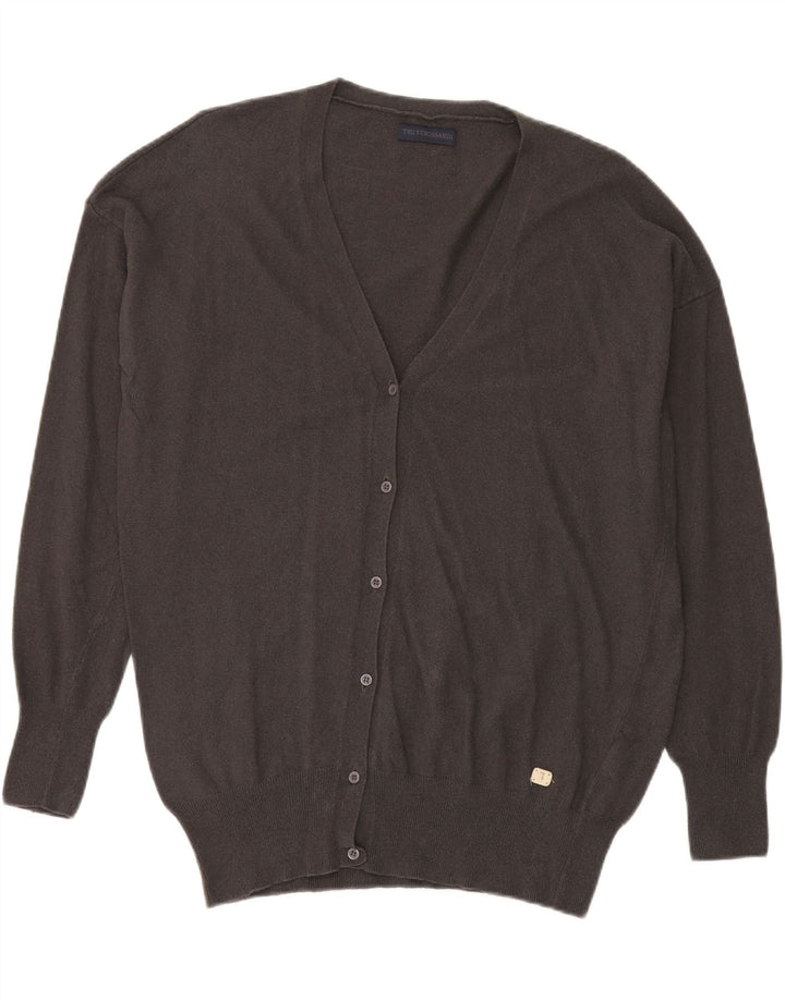 Trussardi Herren Strickjacke XL Graue Viskose
