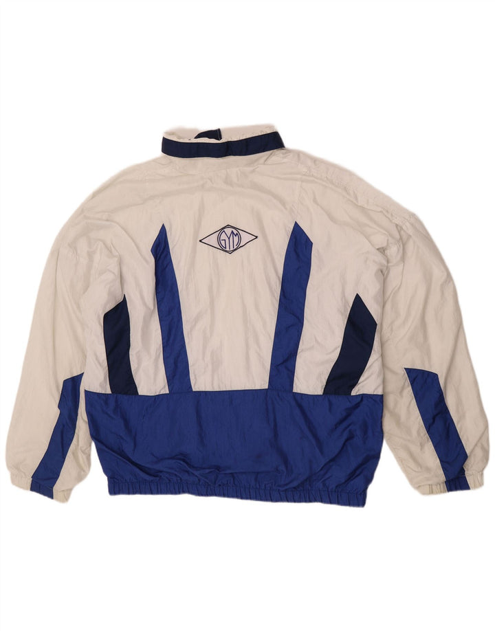 Active Herren-Trainingsanzug mit lockerer Passform, Oberteil, Jacke, Größe L, Weiß, Farbblock